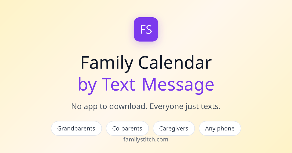I built a family calendar that you can use mostly through text